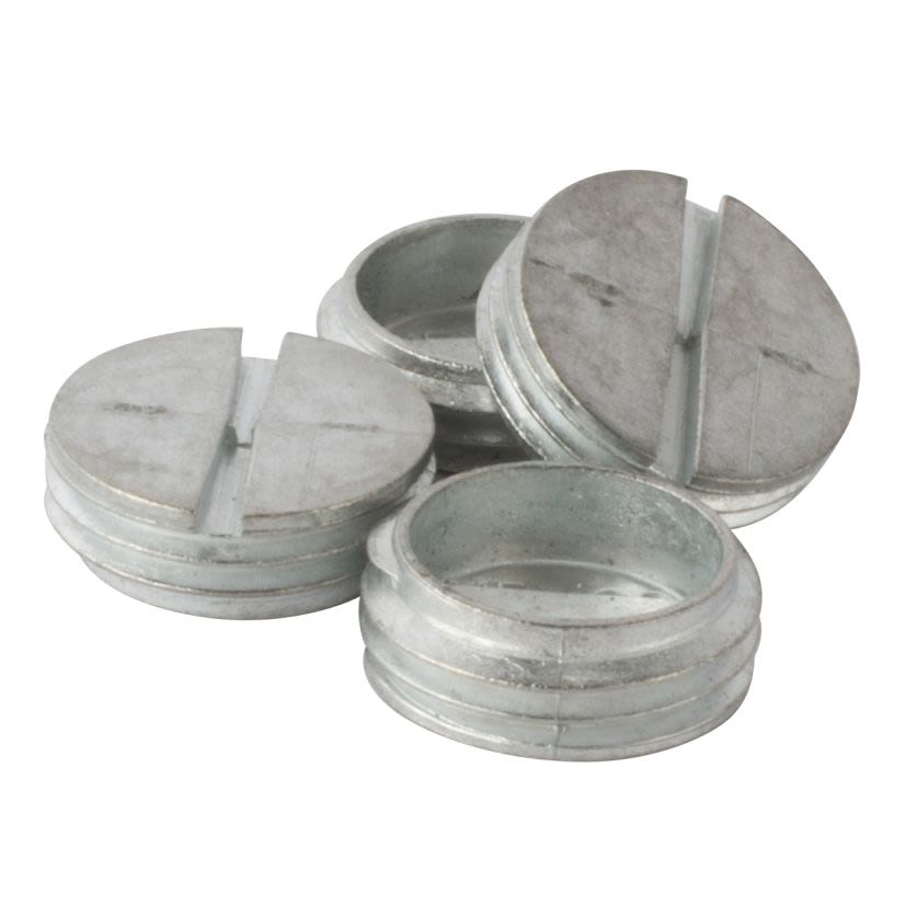 Red Dot D-PAK DPLG-1 Threaded Close-Up Plug, 1/2 in, For Use With Weatherproof Metallic Box, Zinc